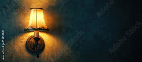 Lamp Wall. with copy space image. Place for adding text or design © vxnaghiyev