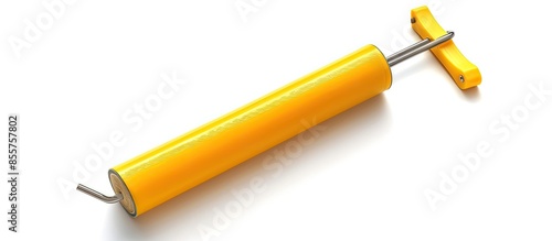 A roller with a yellow hand...