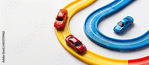 toy car racing track isolat...