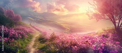 Fantasy panoramic photo bac...