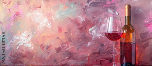 Red Wine bottle and glass p...