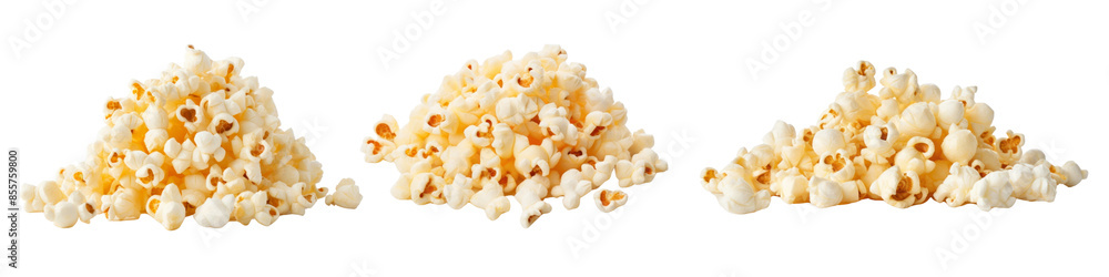 PNG Popcorns snack food cut out element set PNG Popcorns snack food cut out element set