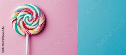 Colorful spiral lollipop lo...