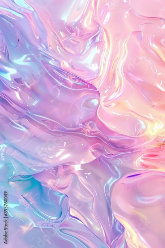  Iridescent Pastel Liquid Shiny Geometric Shapes Wallpaper for Phone Background