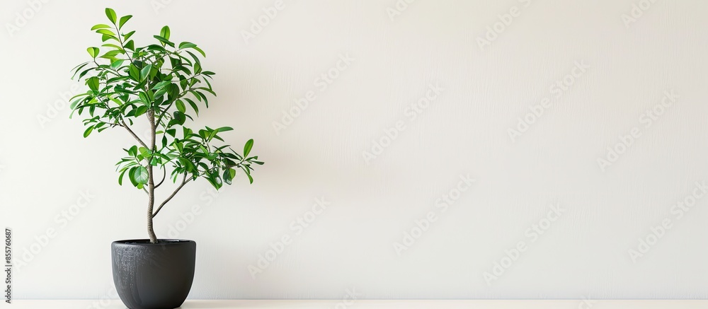 ficus in a pot. with copy space image. Place for adding text or design ficus in a pot. with copy space image. Place for adding text or design