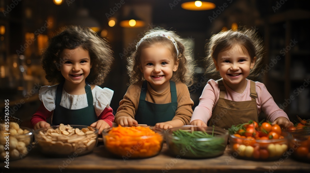children with vegetable children with vegetable