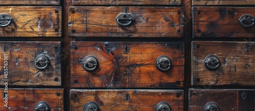 Detail of wooden furniture ...