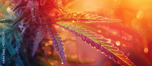Macro detail of cannabis fl...
