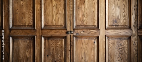 close-up of doors of wooden...