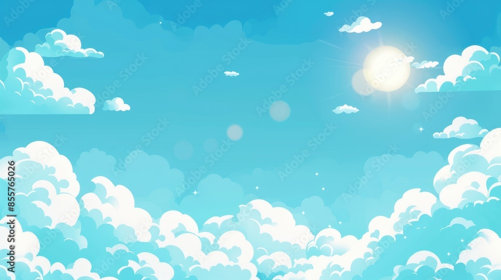 Sunny day with clouds as a background texture for decoration design and cards Sunny day with clouds as a background texture for decoration design and cards