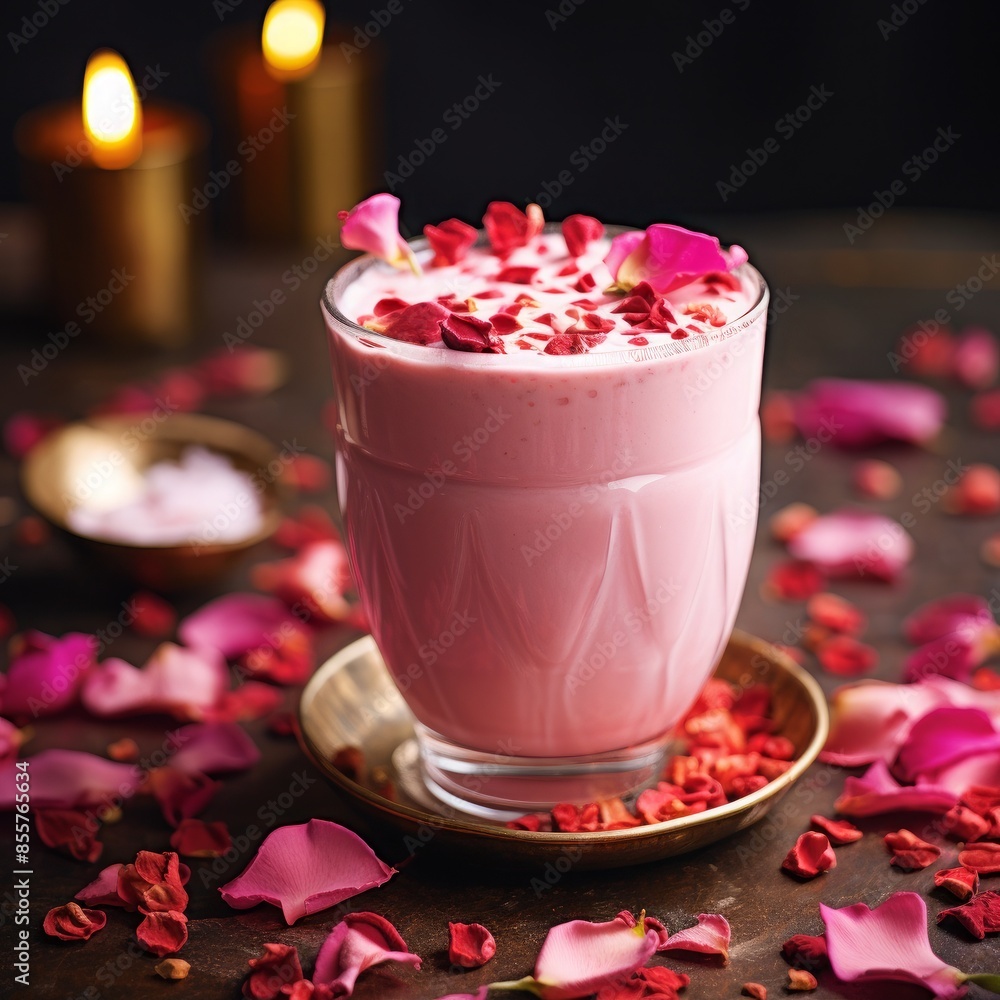 Rosy Indulgence Gulab Shake Rose Milk with Rose Petals Rosy Indulgence Gulab Shake Rose Milk with Rose Petals