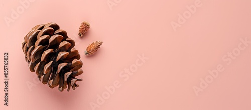 brown pine cone Isolated on...