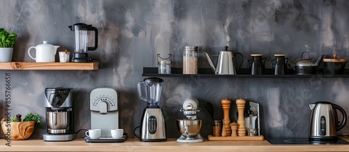 banner with kitchen applian...