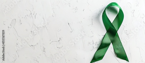 Green ribbon with white wal...