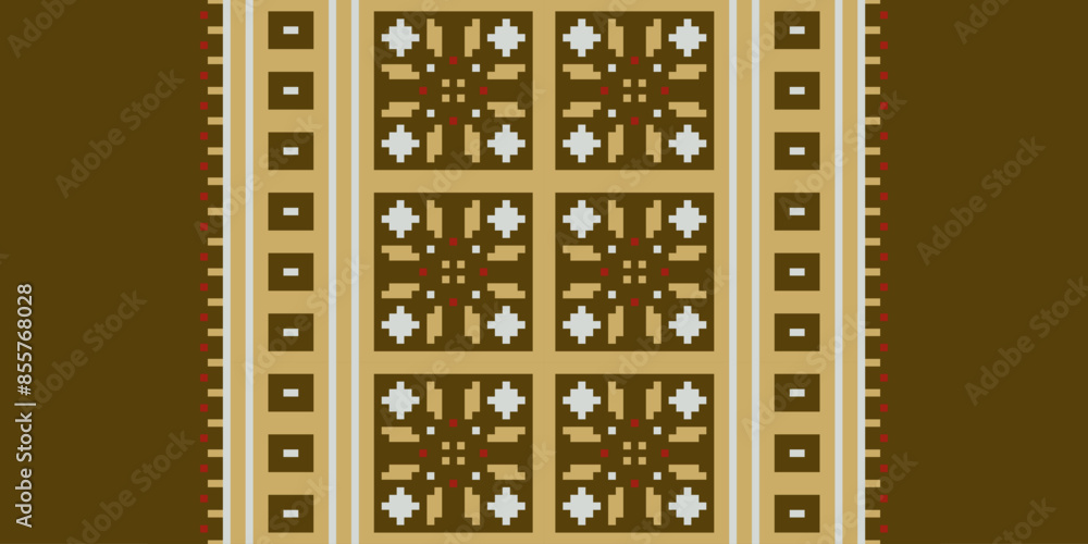 Ethnic Style Vector Seamless Pattern. Pixel Unique Geometric Vector Swatch. Ikat Perfect for Screen Background. Ethnic Style Vector Seamless Pattern. Pixel Unique Geometric Vector Swatch. Ikat Perfect for Screen Background.