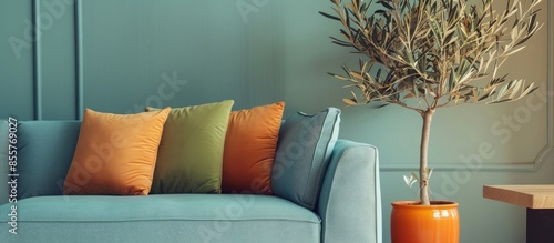 Modern Blue, green, and ora...