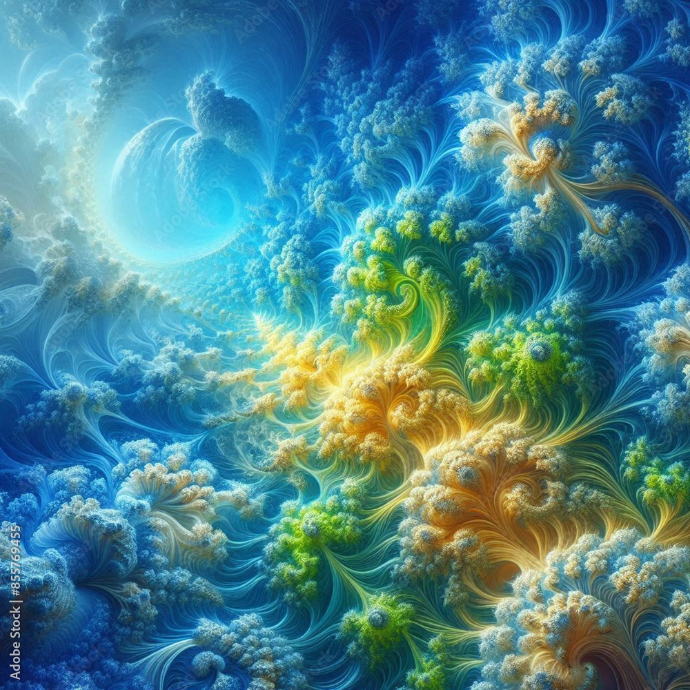 Fractals on icy background Fractals on icy background