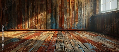 old room, wooden wall . wit...