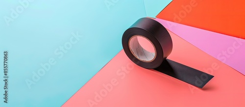 Black adhesive tape Isolate...