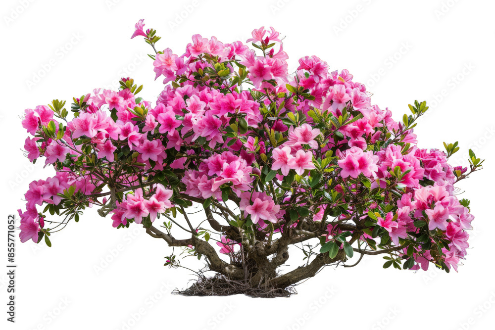 Pink Azalea Bush isolated on transparent background png Pink Azalea Bush isolated on transparent background png