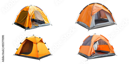 Isolated tent on white background