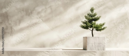 Flower cube of concrete wit...