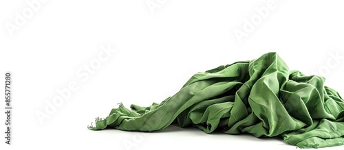 Green kitchen towel isolate...