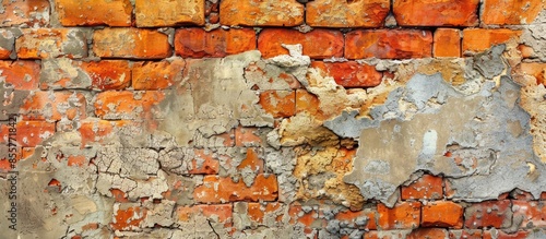 Brick wall. Bricklaying. Ol...