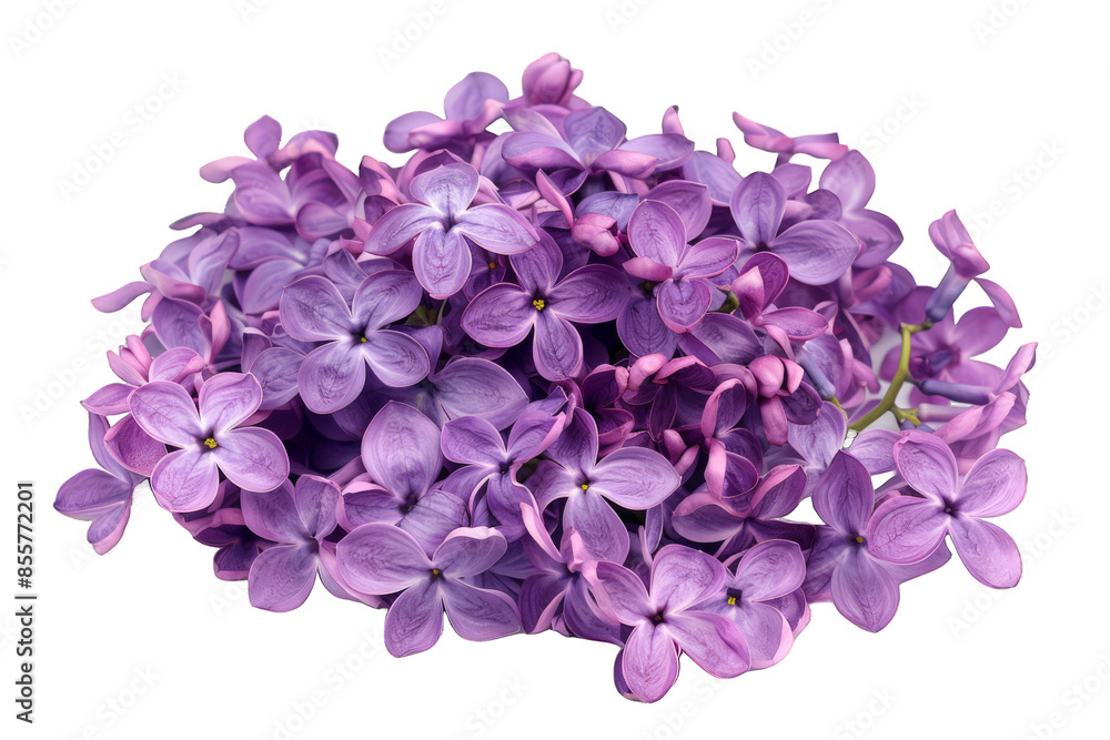 Obraz premium Purple Lilac Flowers isolated on transparent background png