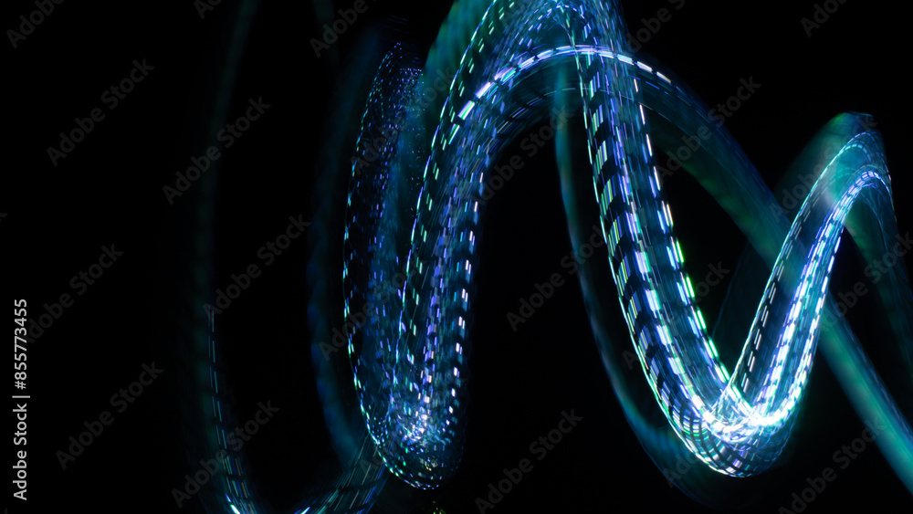 Obraz premium Digital Wallpaper Gaming Streaming Background Futuristic Abstract Neon Overlay Effect