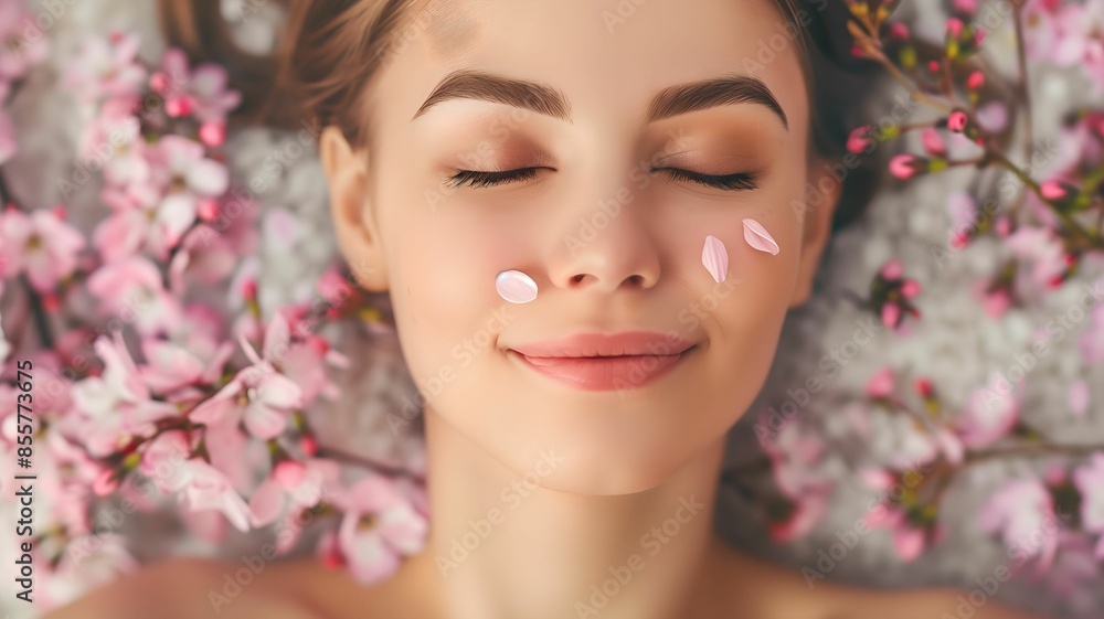 beautiful young woman enjoy Aromatherapy beautiful young woman enjoy Aromatherapy