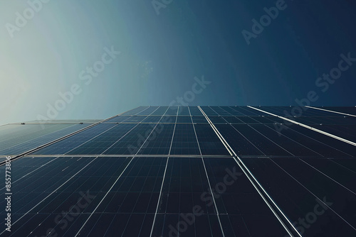 Generative ai on theme of solar cell panels in a photovoltaic power plant, eco renewable power