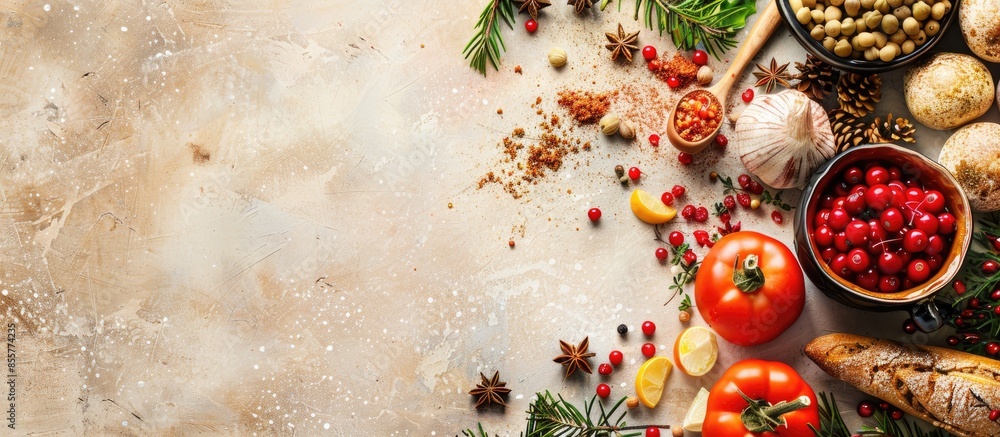Healthy Christmas Food word cloud. pastel background. with copy space image. Place for adding text or design Healthy Christmas Food word cloud. pastel background. with copy space image. Place for adding text or design
