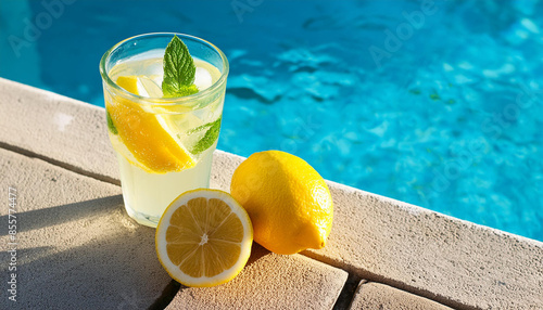 Refreshing Lemonade by the Pool