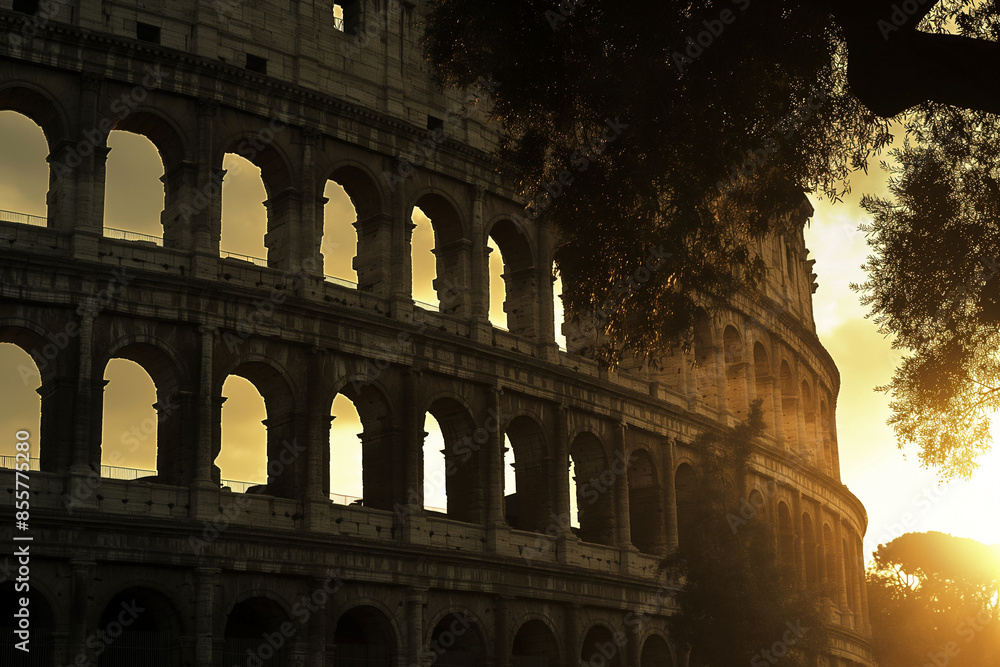 Fototapeta premium the view outside the ancient arena