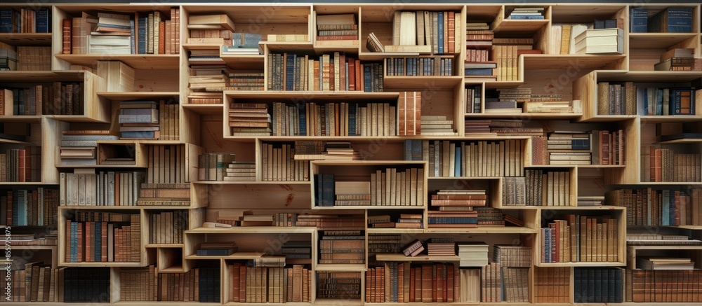 distorted wood bookshelf. with copy space image. Place for adding text or design distorted wood bookshelf. with copy space image. Place for adding text or design