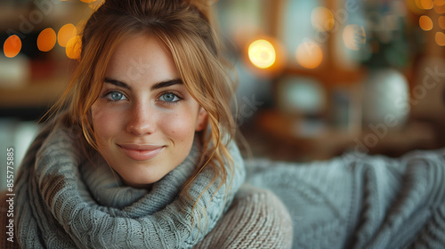 Wallpaper Mural portrait of a woman at home Torontodigital.ca