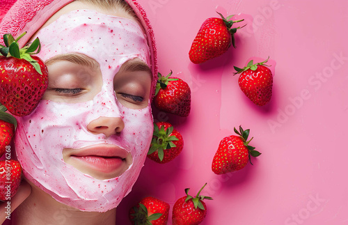 strawberry and yogurt facial mask