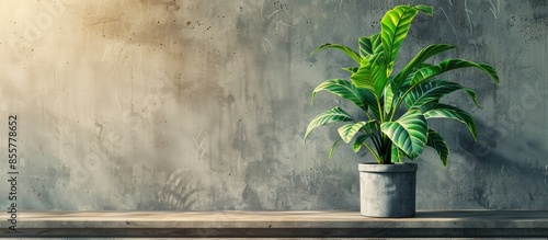 Green plant in pot on table...
