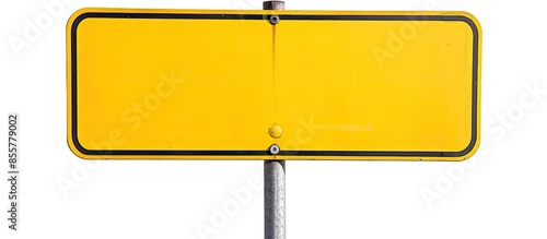 Blank yellow road sign or E...