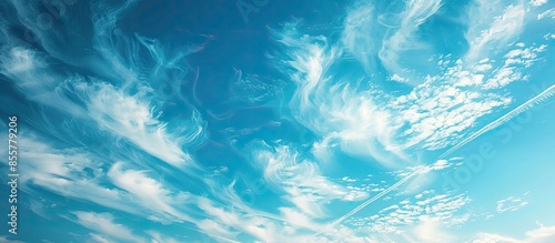 Clear blue sky with cirrus ...
