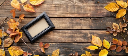 photo Frame on a wooden bac...