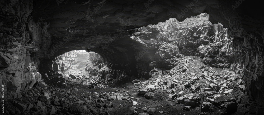 Chute Galleries Underground Mine. with copy space image. Place for adding text or design Chute Galleries Underground Mine. with copy space image. Place for adding text or design