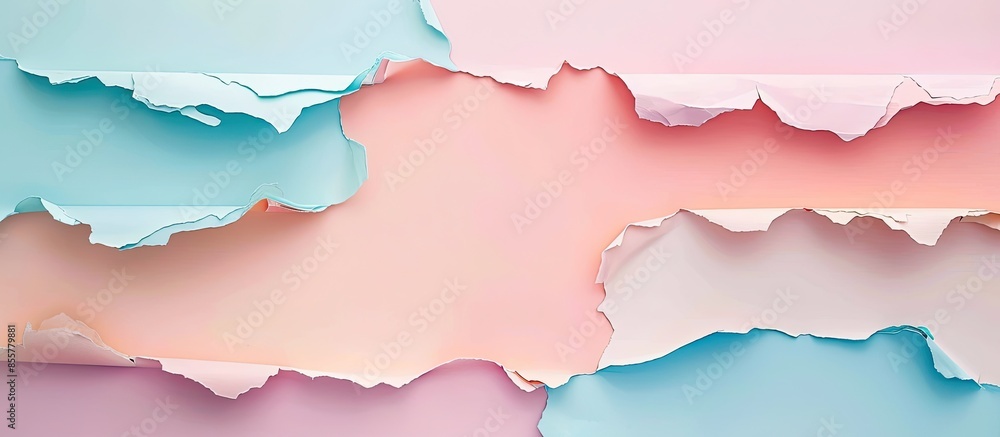 Ripped paper displaying a pastel background Abstract. with copy space image. Place for adding text or design Ripped paper displaying a pastel background Abstract. with copy space image. Place for adding text or design