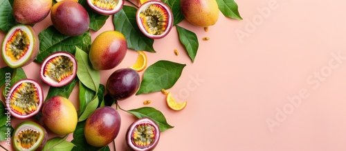Leaves and bunches of passi...