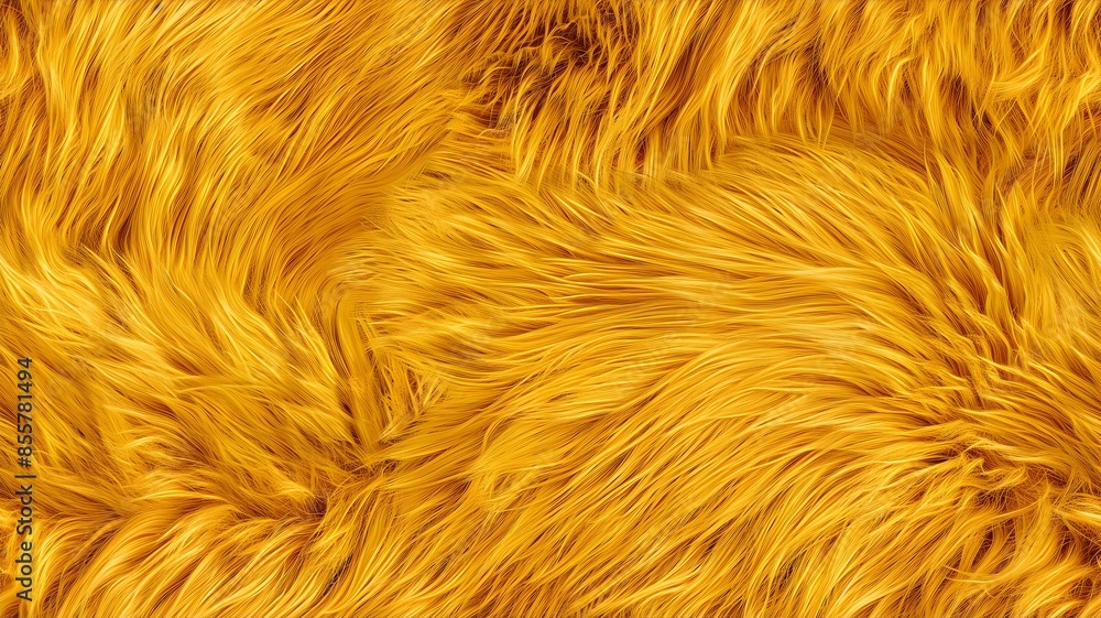 Fototapeta premium yellow fur topview