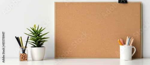 Cork board with office supp...