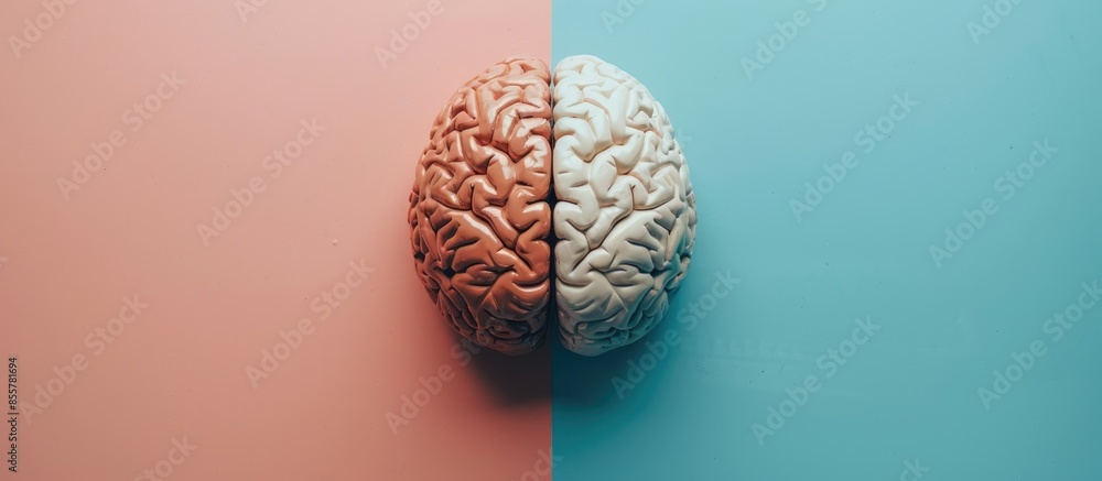 Halves of the Brain Creative vs Analytical. Copy space image. Place for adding text or design Halves of the Brain Creative vs Analytical. Copy space image. Place for adding text or design