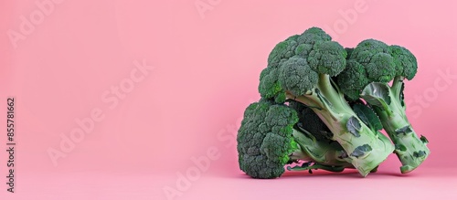 Two bunch of broccoli isola...