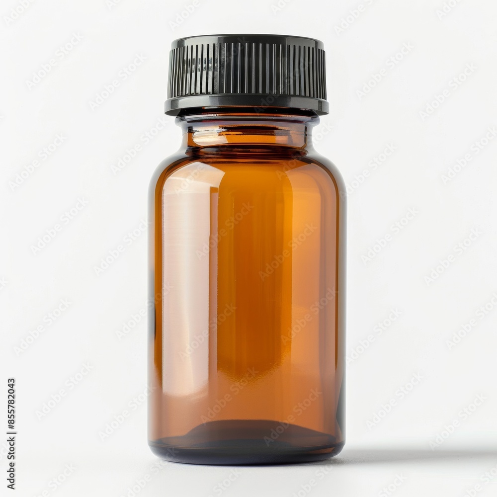 Close-up of saw palmetto supplement bottle with white background Close-up of saw palmetto supplement bottle with white background